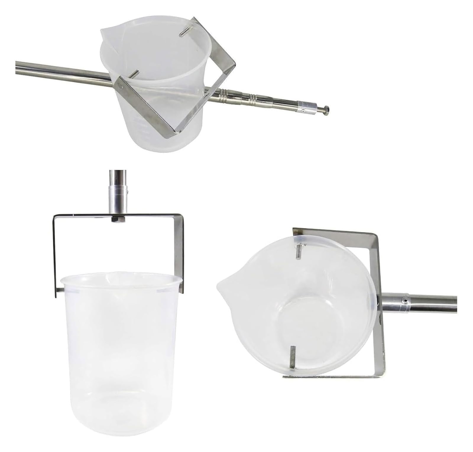 Campionatore telescopico per acqua con tazza di raccolta da 500 ml, asta di campionamento regolabile in profondità per fiumi, laghi e stagni, dispositivo portatile per test dell'acqua per uso