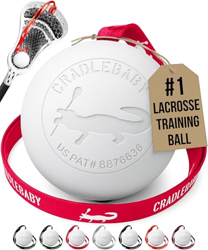 Cradlebaby Lacrosse Training Ball: Practice Indoor/Outdoor & Get More Repetitions - #1 piece of Equipment for Boys/Girls to Practice Cradling dodges Stick Tricks & fakes. (Red)