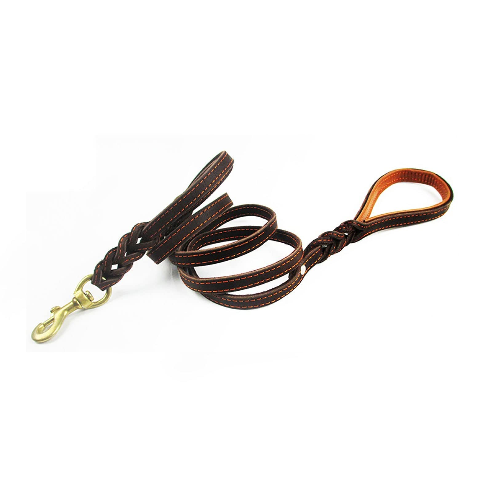 XIANGFAGS Correa Perro Correa for Perro de 5,7 pies de Largo con Dos Asas de Alta Resistencia con Asas Dobles for Perros Grandes/Perros medianos Correa de Cuero for Entrenamiento