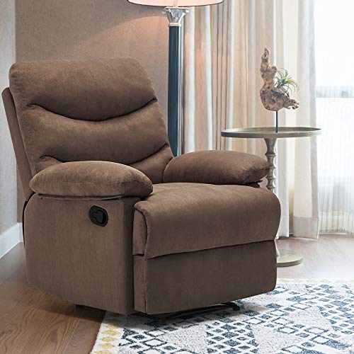 HEYNEMO Recliner Chair, Modern Recliner Chair for Living Room, Manual Adjustable Recliner Chair Recliner Sofa for Living Room Bedroom Office, High Back Comfortable Single Chair Recliner Chair Coffee - Thumbnail 2