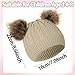 Yolyoo Fashion Winter Beanie Hat for Kids Baby,Knitted Warm Faux Fur Pompom Toddler Hat for Gils Boys White (US, Age, 0 Months, 6 Years, Khaki)