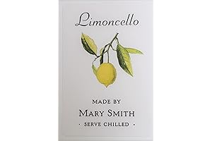 Handmade Limoncello Labels, Euro Chic, 2" X 3" - 18 PER PKG
