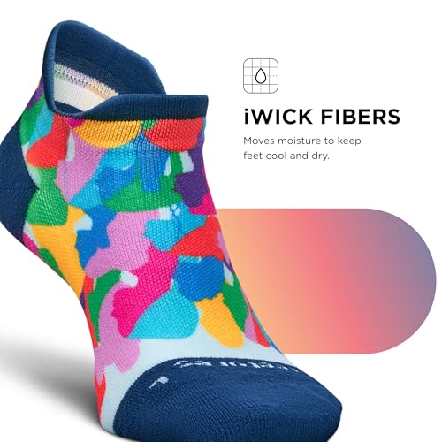 Image of Feetures Elite Light Cushion No Show Tab Sock Wave