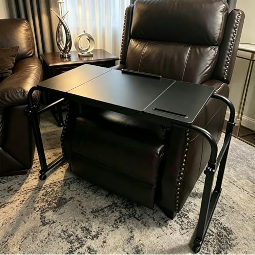 Overbed Bedside Table Over The Bed Table with Wheels Height Adjustable Medical Tilt Top Hospital Bed Table Laptop Standing Lap Desk Cart Table Stand for Bed Hospital Home Office Use Bed Trays Desk