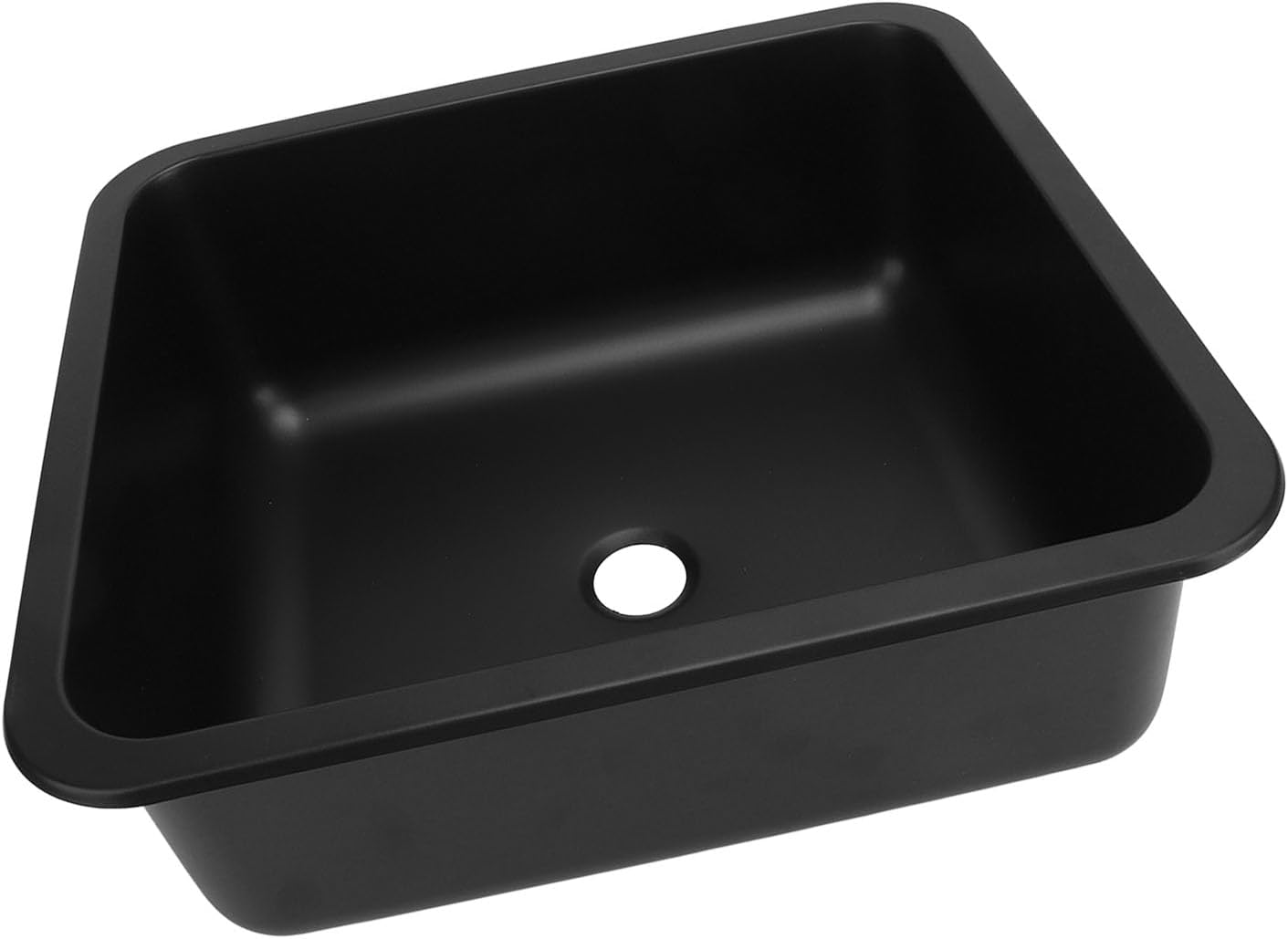 LiebeWH Large Capacity RV Sink 304 Stainless Steel Rectangular Kitchen Wash Sink for Motorhome Boat, Non Deformable Hand Wash Basin (Black Spraying Plastics)