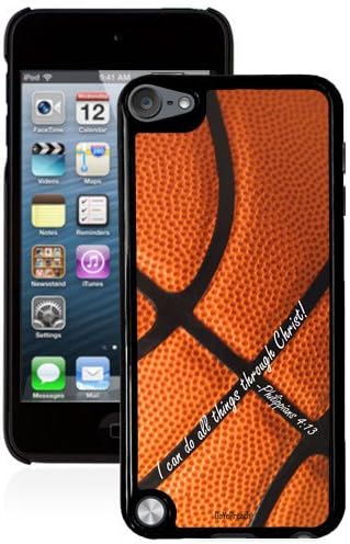 Philippians 4:13 Basketball iPod Touch 5th Generation 5G Hard Back Cover Case - Christian Theme - Bible Verse Philippians 4:13