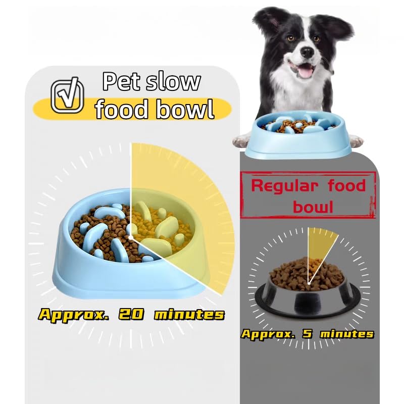 Antischlingnapf Hunde Klein,Anti Schling Napf Hund,Hundenapf Langsame Fütterung,Slow Feeder Dog Bowl,Hundenapf,Fressnapf,Anti Schling Napf Hundenapf Futternapf für Katzen und Kleine Hunde