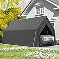 WELYAS 13 x 24 FT Heavy Duty Carport, Large 2 Roll up Doors Outdoor RV Portable Carport Canopy, Multi-Functional Car Truck Boat Carport Shelter with Resistant Anti-UV Waterproof Snow