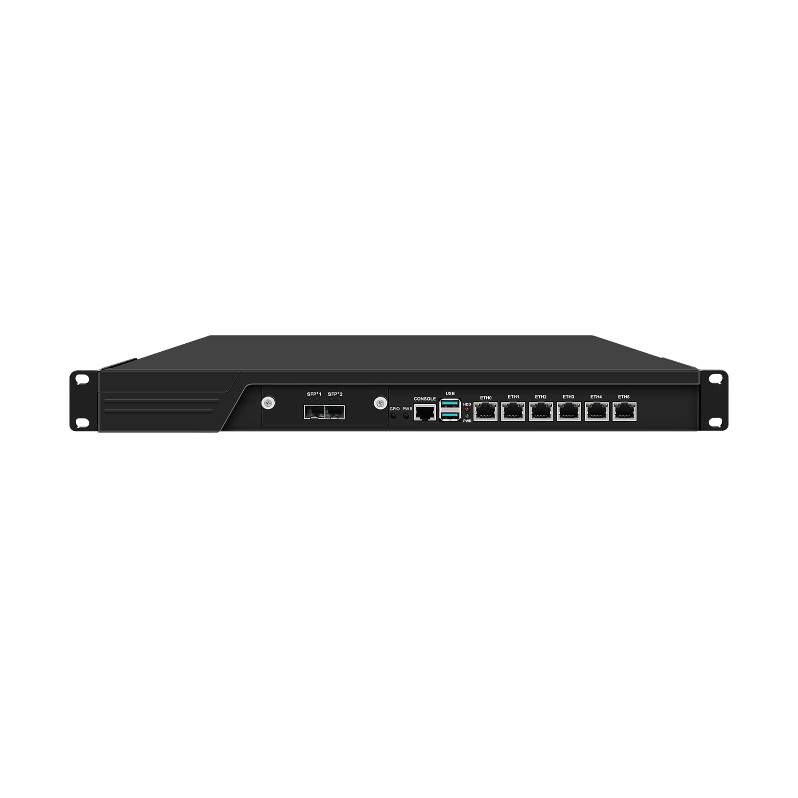 1U Firewall Appliance 10GB, PFSense, OPNsense, VPN, Network Rackmount, Core I3 12100, RJ16, H61 / B660, 6 x 2.5GbE I226-V, 2 x SFP+ 82599ES, 8G RAM, 64G SSD