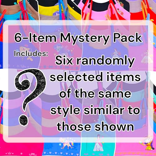 ToBeInStyle Girls' Pack of 6 Random Assorted Print Racerback or Cami Training Bras Tops2