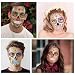 halloween tatuajes temporales de cara (9 hojas), halloween mascarada Día de los...