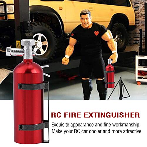 RC Car Fire Extinguisher, Simulation Metal Mini Fire Extinguisher Toy for CC01 / SCX10 / TRX-4 / D90 RC Crawler Car