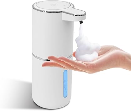 Foaming Soap Dispenser, Automatic Soap Dispenser, 13.5oz/400ml Automatic Soap Dispenser Touchless, USB Rechargeable 4 Level Adjustable Electric, for Bathroom, Kitchen,Hotel