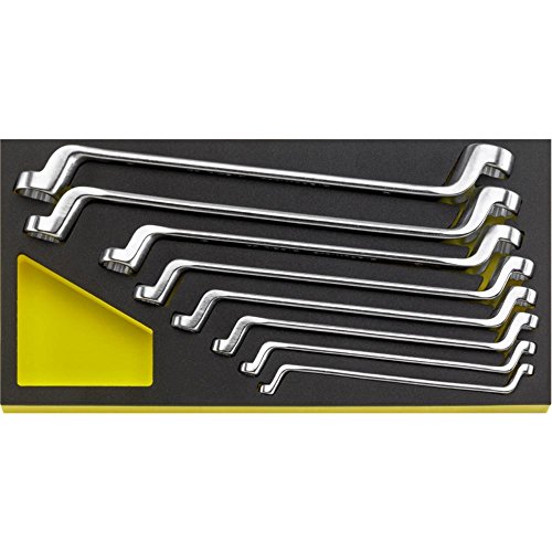 STAHLWILLE STABIL TCS20/8 | Doppelringschlüssel Set 8-tlg. (6-22 mm) in Hartschaumeinlage | tiefgekröpft , extrem belastbar | schraubenschonend | Made in Germany