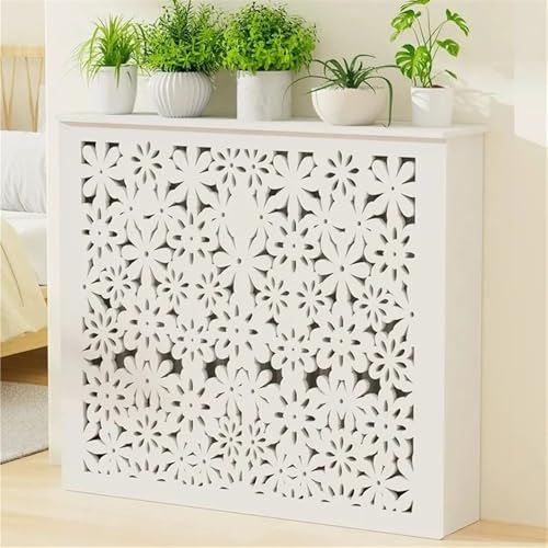 Gabinete de cubierta de calentador blanco mueble para ocultar radiadores de 27,6 pulgadas