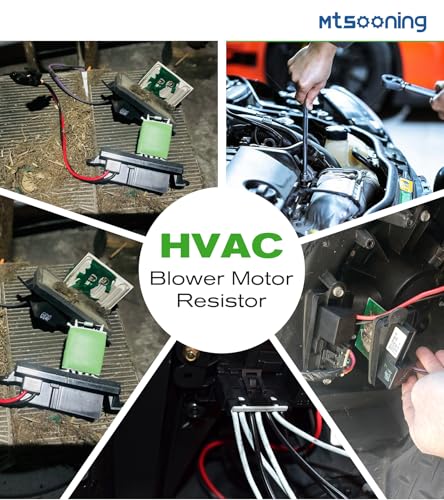 Image of HVAC Blower Motor Fan Resistor Replacement for 1999-2006 Chevy Silverado /GMC Sierra 1500 2500 3500 & 2000-2002 GMC Yukon,2 Holes Mounting Flange,7-Pin,Replace 973-004 89019089 15305077 22807122 RU371