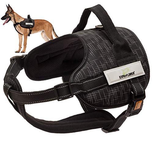 EXPAWLORER Large Dog Harness Soft Reflective No Pull Vest for Medium to Large