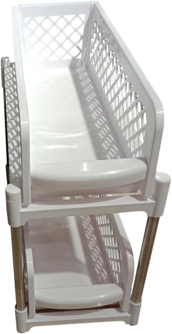 Luxshiny Professional Dual Bathroom Organizer Shelf Multi-function Storage Rack for Seasoning Jars and Items Space-saving Design for Home and Kitchen Use