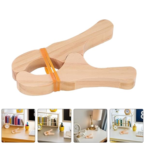 VILLCASE Wooden Play Clips 5-Pack for Kids Fort Building Kit Indoor Outdoor Blanket Clamps Educational Construction Toy for Creative Play and Game Mat Holder by VILLCASE - Image 6