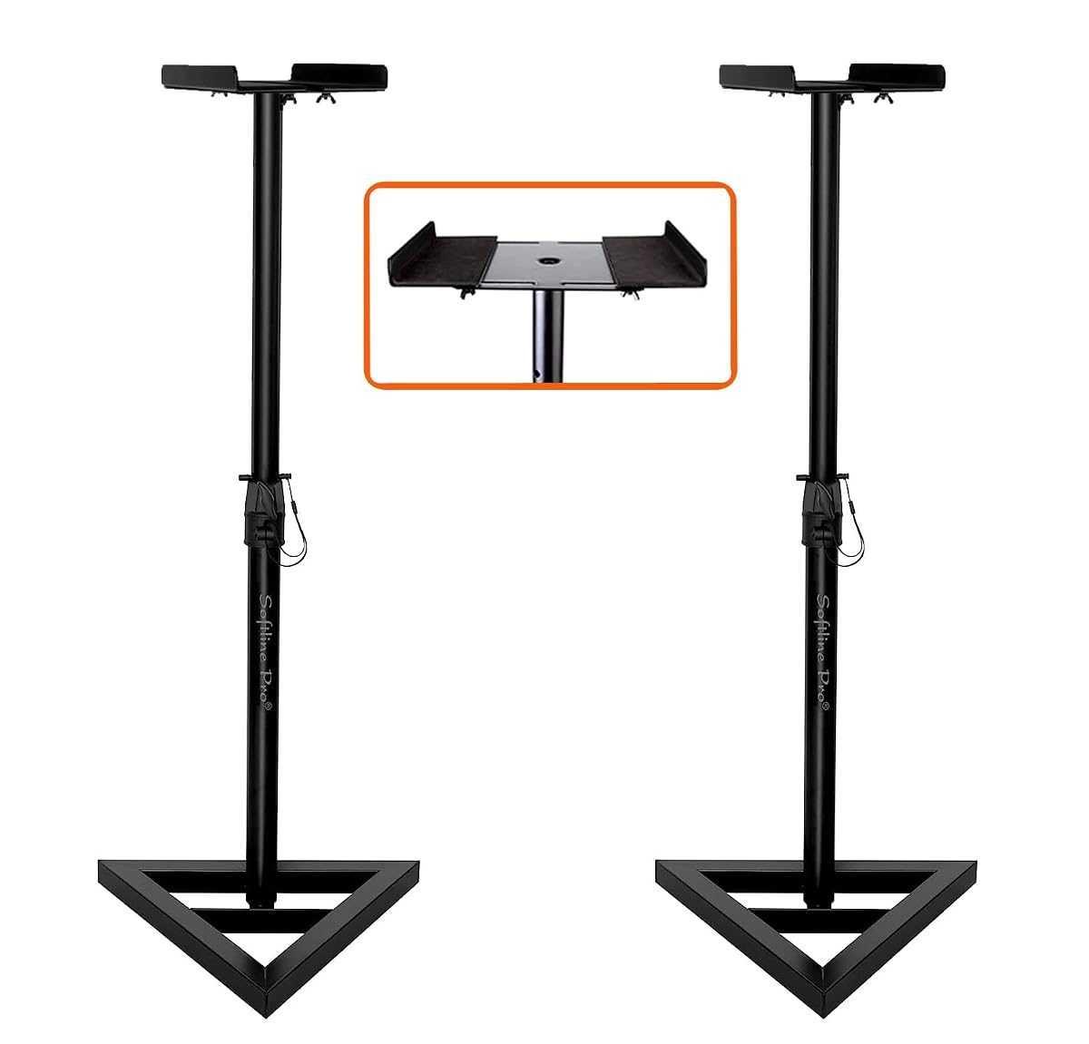 Softline Pro SP08 VP Heavy Duty Studio Monitor Stand Adjustable Top Plates (Set