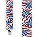 Suspender Store Novelty American Flag Design Suspenders - 2-Inch Wide Elastic - Clip - X-Back - 48