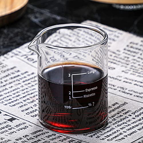 Transparent Glass Creamer 2oz Mini Coffee Milk Creamer Pitcher Single Spouts Heat-resistant Glass