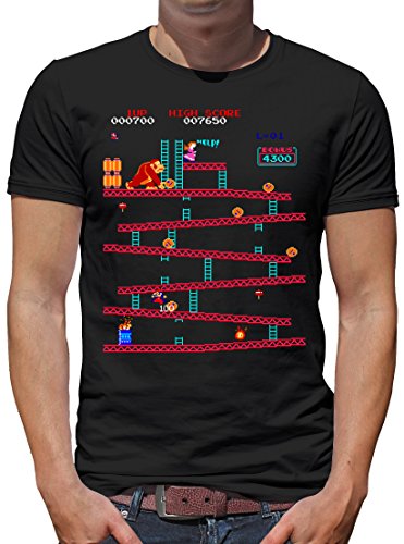 TShirt-People Retro Kong T-Shirt Herren Donkey XL Schwarz