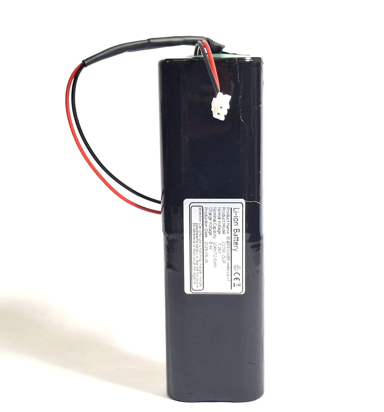 ENERpower Li-Ion-Akku 2S2P 7,2V-7,4V | 10000 mAh (73Wh) | JST 2.54 HX | 5A PCM (35W) | Stick-Format | Ladestandanzeige
