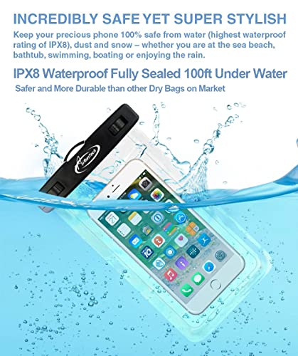 Airuntech Large Universal Waterproof Case, Waterproof Phone Pouch Compatible With Iphone 14 Pro Max/13/12/11/Xr/X/Se//8/7, Galaxy S22/S21, Note 20 Pixel/Oneplus Underwater Phone Protector Vacation #TOP5
