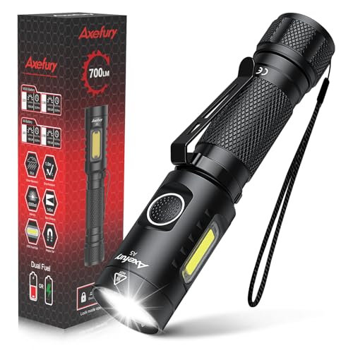axefury Flashlight, Magnetic LED Flashlight,Small Powerful EDC Flashlight A5 with COB Side Light...