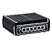 Produktbild HUNSN RX03,Firewall,VPN, Network Security Appliance,AES-NI,Router PC,Intel Celeron 3855U/3865U,(Black),[WiFi/1HDMI/1COM/4USB3.0/6 Intel 82583V LAN/Fanless],(8G RAM/128G SSD)