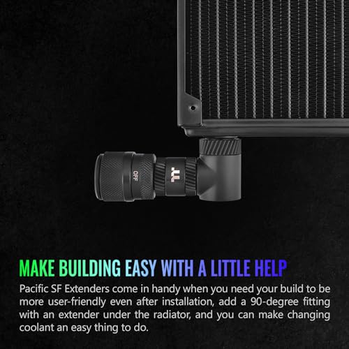 Image of Thermaltake Pacific SF Male to Male 20mm Extender Matte Black /DIY LCS /Fittings CL-W390-CU00MK-A
