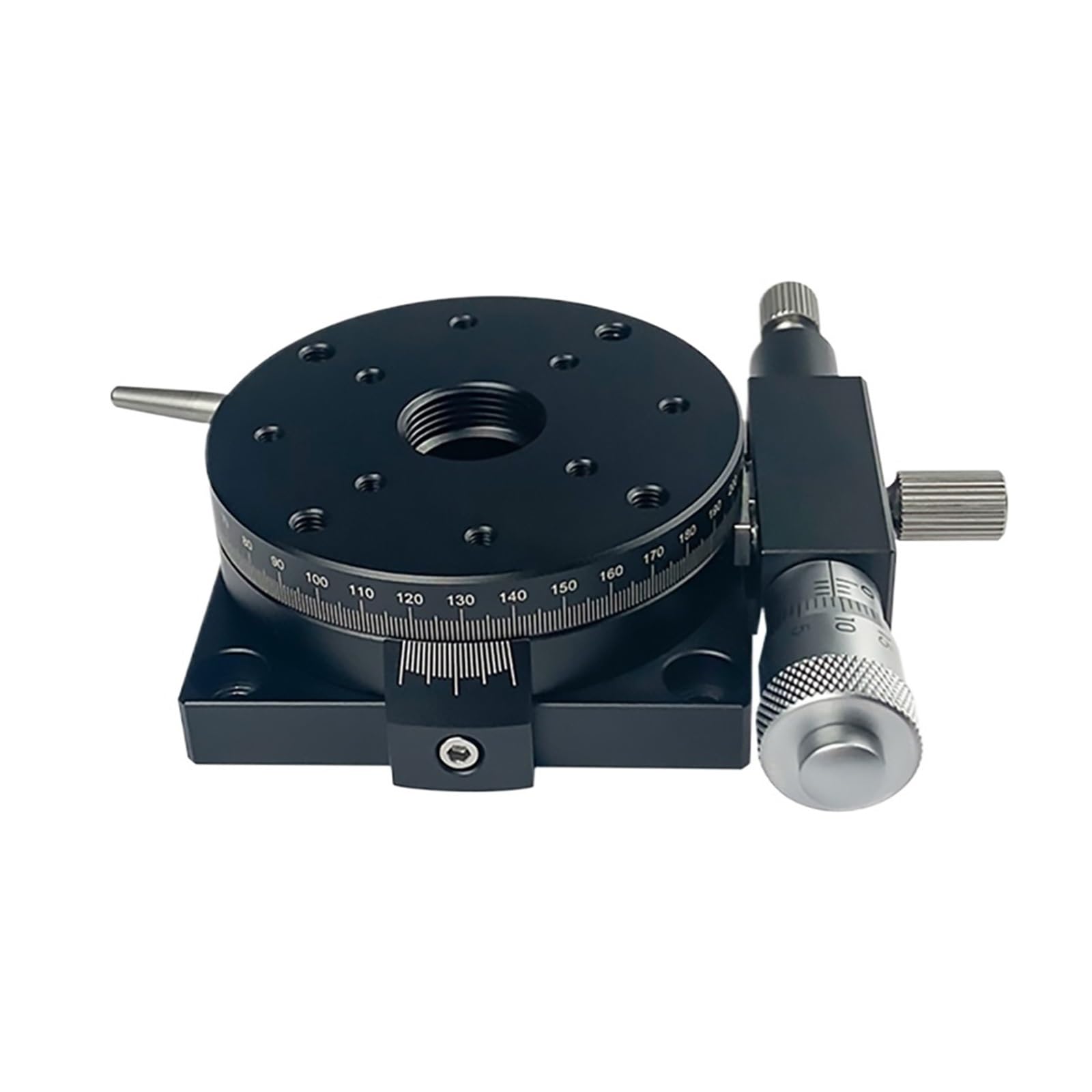 IGNVXMGKP R Axis 100mm RSP100-L 360 Degree Manual Rotating Platform Sliding Stage Precision Bearing Linear Stage Load 39.2N 4kgf 100mm