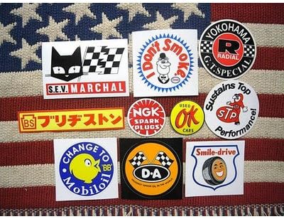 Amazon ノスタルジック ステッカーセット B 旧車 ヴィンテージ アメリカン雑貨 アメリカ雑貨 世田谷ベース ステッカー デカール 車 バイク