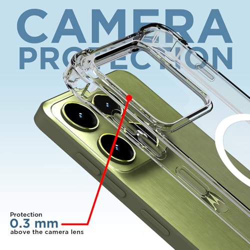 Image of Pikkme Back Cover for Motorola Moto Edge 70 Pro 5G Mag-Safe Shockproof PC + TPU | Protective Case Magnetic Support | Bumper Case (Transparent Mag-Safe)