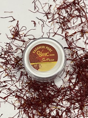 Image of GSWC Saffron 1G, Pure Kashmiri Mongra Kesar Pack Grade A++ For Pregnant Women, Pooja, Biryani, Tilak, Milk And Skin (1Gram)