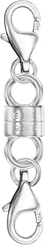 Dailyacc 925 Silver Double Lobster Magnetic Necklace Clasps and Closures Safety Sterling Silver with 14K Gold Jewelry Converters for Bracelets Chain Extender