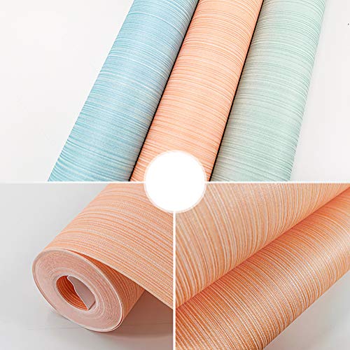 Ccsu Waterproof Wall Covering For Tv Wall Background Kitchen Bathroom Living Room,Modern Non-Woven Vertical Stripes Wallpaper Orange 1.73Ft×31Ft(0.539.5M) #TOP2