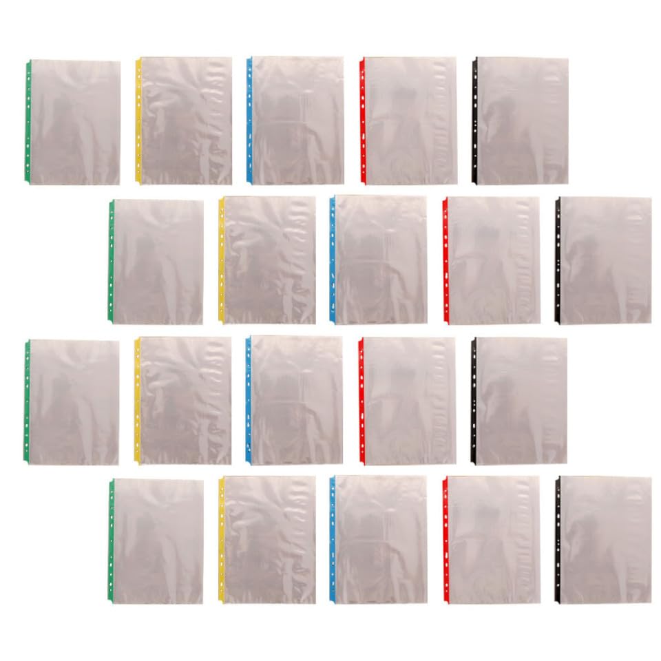 Protector para Carpetas STOBOK Transparentes de Oficina y Documentos 100u 7