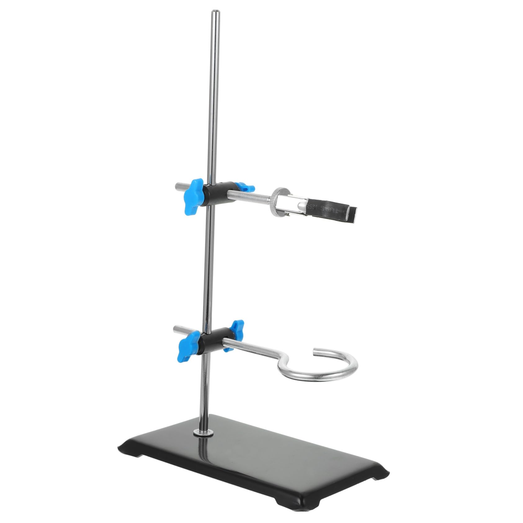 HOMOCONO Laboratory Stand Set 1pc Retort Stand Support Rod Kit for Laboratory Equipment 30cm High Sturdy Metalware Random Style