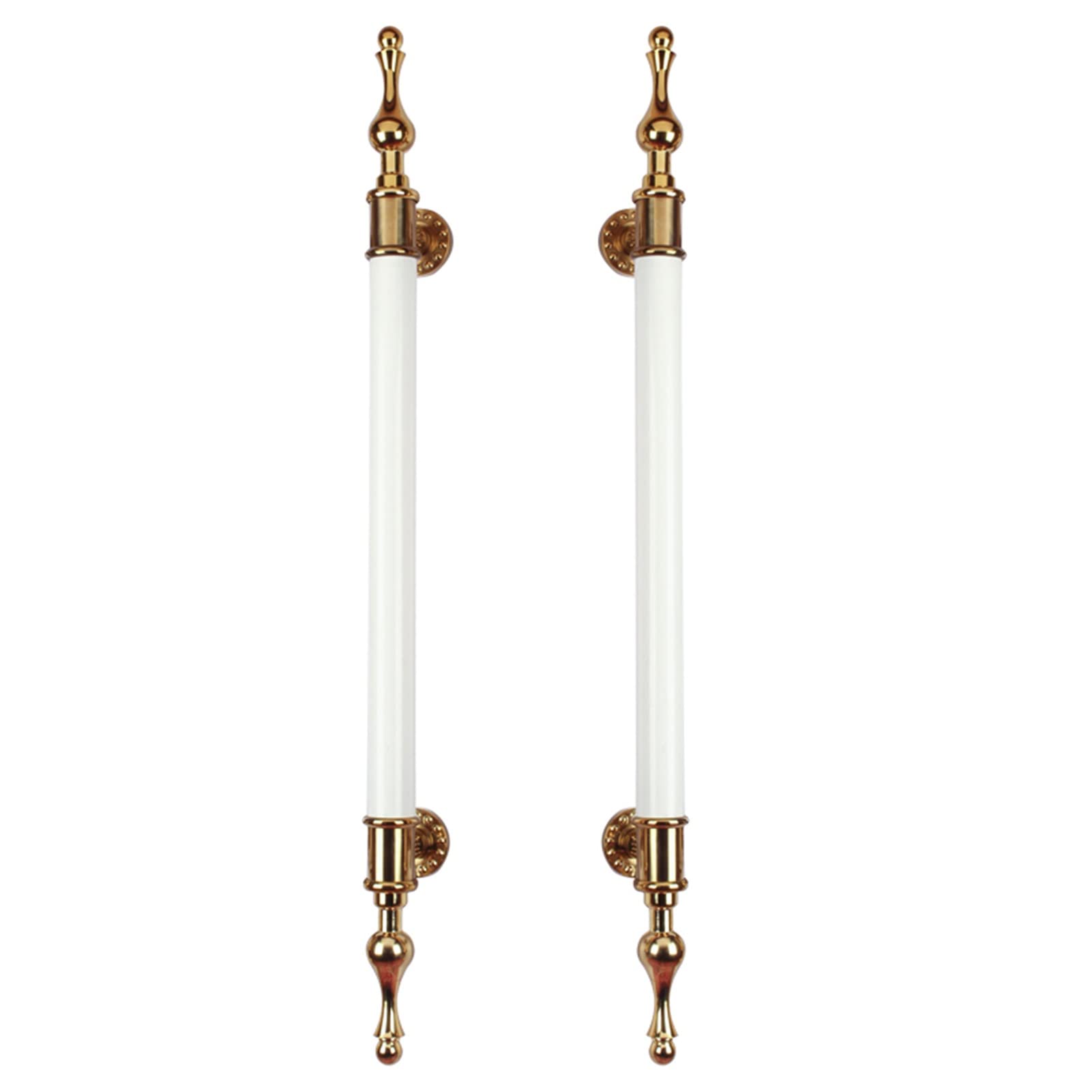 Poignée de porte à pousser tirer blanche 60 cm en H avec kit fixation inclus