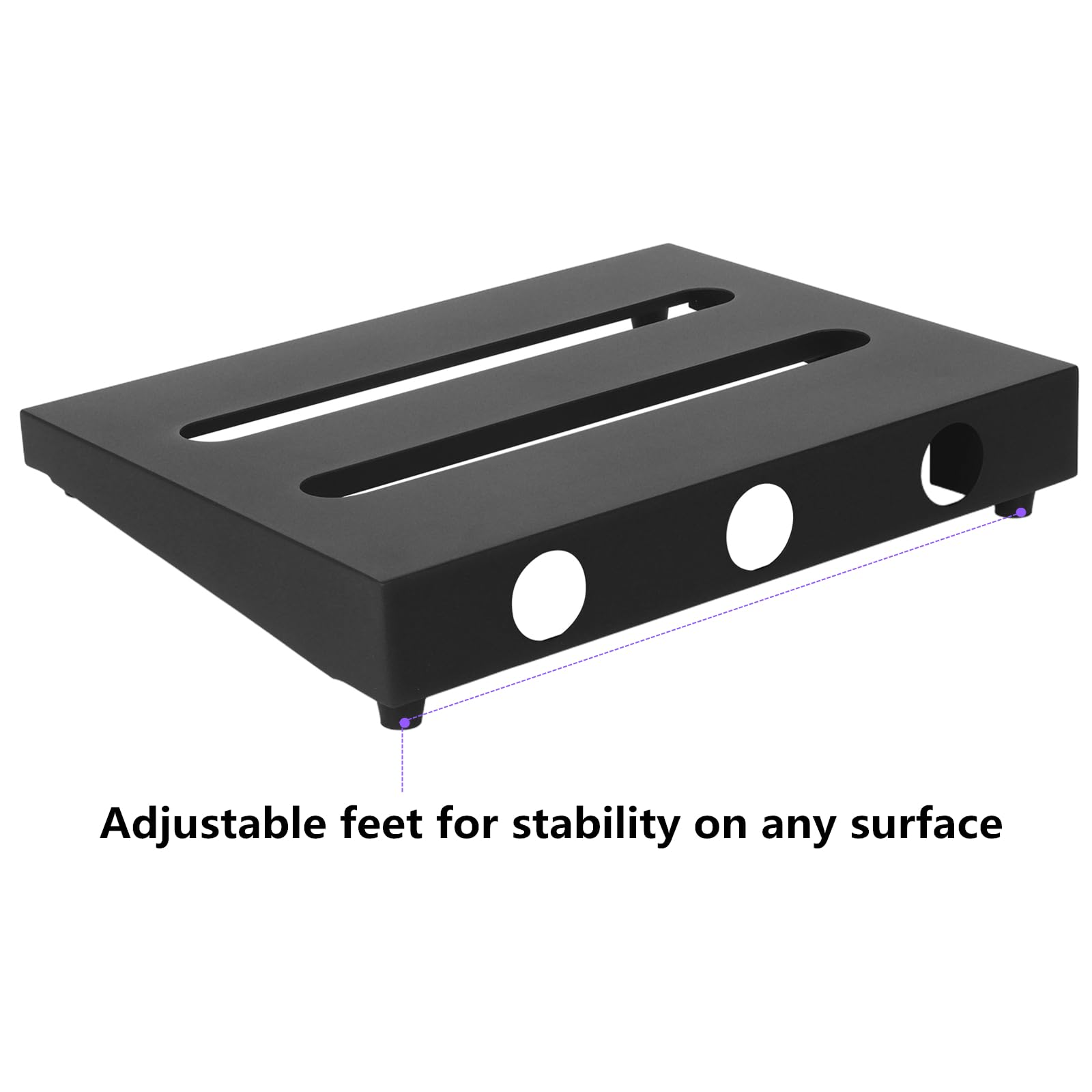 Gitarren-Pedalboard, 35,6 x 26,9 cm, mit Tragetasche | Inklusive Montagebändern, unterhalb des Netzteils, Stahlmaterial