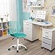 FurnitureR Zahnarztstuhl, um 360 ° drehbar, Farbiger Hocker für Zahnassistenten, höhenverstellbar, ergonomisch, für Zahnarztpraxen, Massagesalons, Klinik, 38,5 x 40 x 87 cm, Türkis