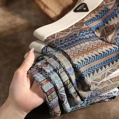 Empiricala Retro Pattern Design Men's Premium Cotton Boxer Briefs Breathable Cotton Boxer Briefs for Men Pack Seamless4