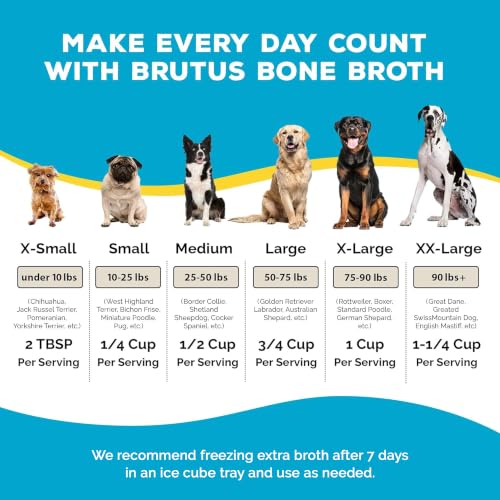 Image of Brutus Bone Broth for Dogs - Bone Broth Powder with Chondroitin Glucosamine & Turmeric - Human Grade Food Toppers for Dry Food & Picky Eaters - 5 Stick (Beef)