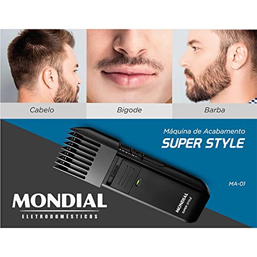 Maquina de Acabamento Mondial, Super Style, Bivolt, Preto - MA-01