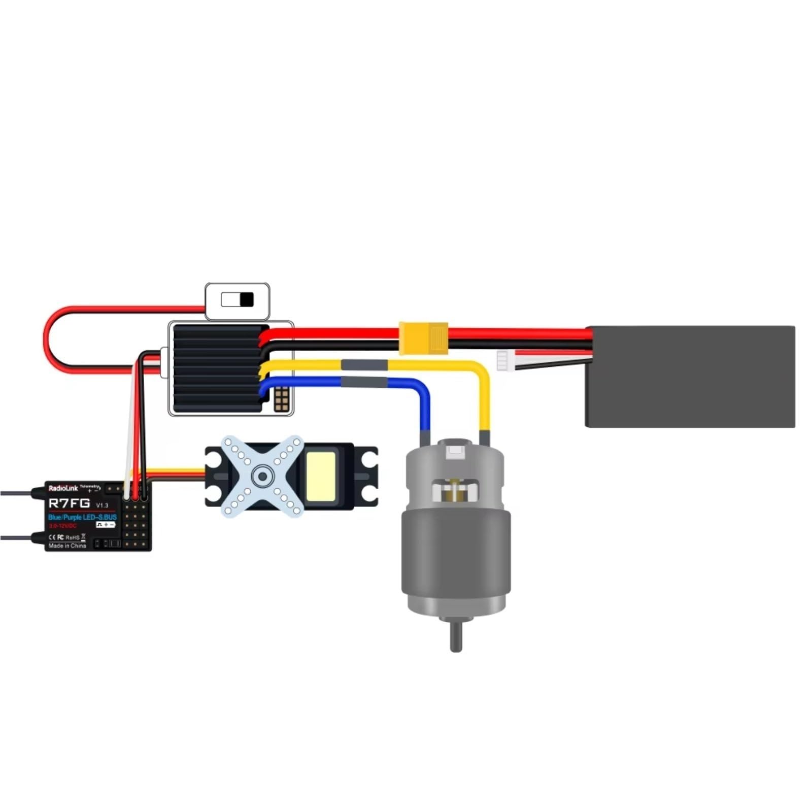 Veicolo ESC RC Per Traxxas Per SCX10 Per HSP Regolatore Di Velocità Impermeabile Con ESC Spazzolato 9030 90A Con BEC 5,5V/3A 7,5V/3A Per Auto Da Arrampicata