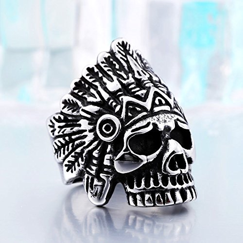 Image of Genuine Stainless Steel Ring Jewelry for Men Fashion Punk Biker Skull Rings