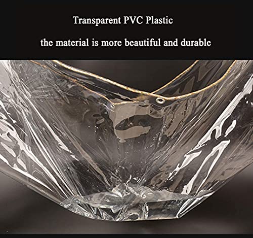 Lona resistente a la intemperie impermeable y transparente de PVC con ojales duraderos 7
