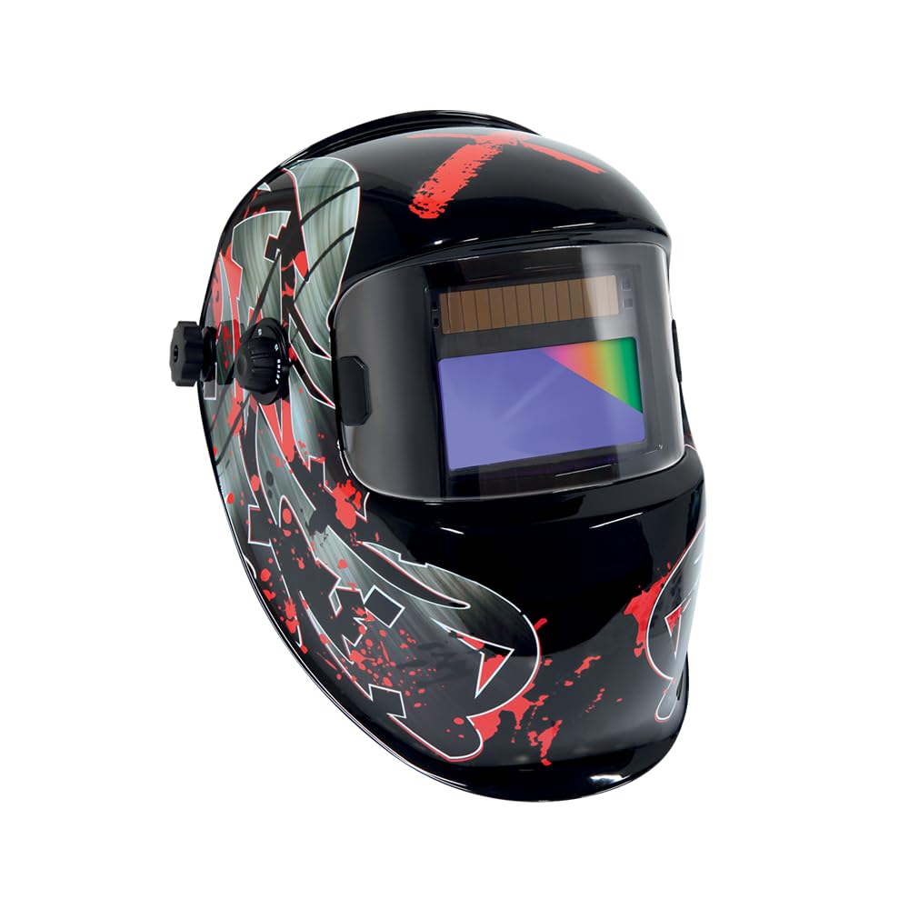 GYS, Masque de Soudage LCD PROMAX 3/5-13 G VOLCANO True Color, Teinte 3/5>13, Champ de Vision 100x50mm, Assombrissement Auto 0,08ms, Classe Optique 1/1/1/2, pour MMA, TIG, MIG/MAG & Meulage